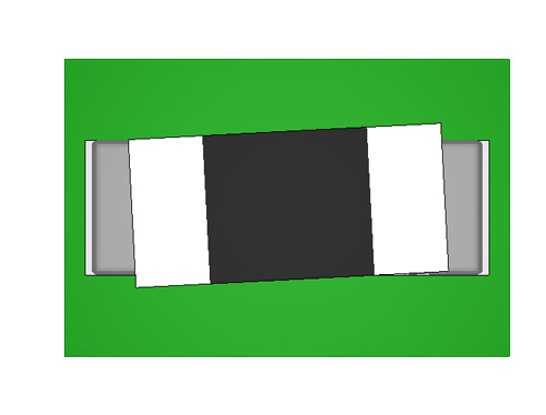 Figure 5: Top of chip resistor (with misalignment)